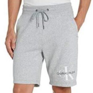 Calvin Klein Jeans Men's Monogram Logo Fleece Casual Short Gray NWT